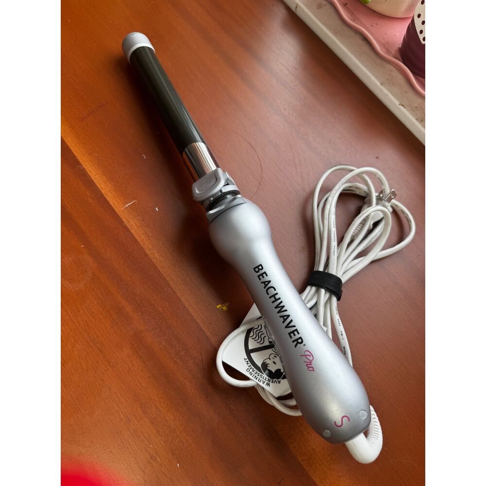 Beachwaver Pro Series Ceramic Rotating Curling Iron, Silver, 1.25 inch NEW